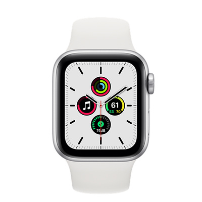 Apple Watch SE（GPSモデル）- 40mmシルバーアルミニウムケースとホワイトスポーツバンド [整備済製品]
