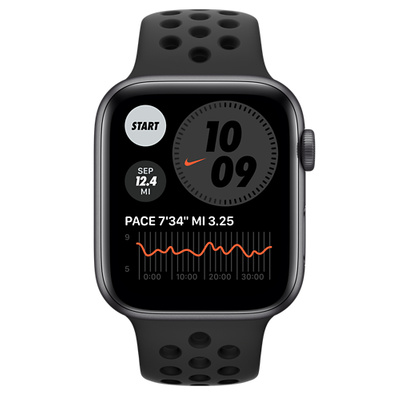 Apple Watch Nike SE（GPSモデル）- 44mmスペースグレイアルミニウムケースとアンスラサイト/ブラックNikeスポーツバンド [整備済製品]