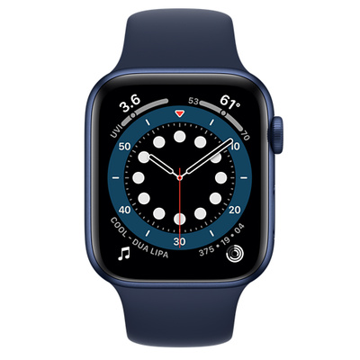 Apple Watch Series 6（GPSモデル）- 44mmブルーアルミニウムケースとディープネイビースポーツバンド [整備済製品]