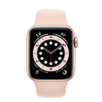 Apple Watch Series 6（GPS + Cellularモデル）- 40mmゴールドアルミニウムケースとピンクサンドスポーツバンド [整備済製品]