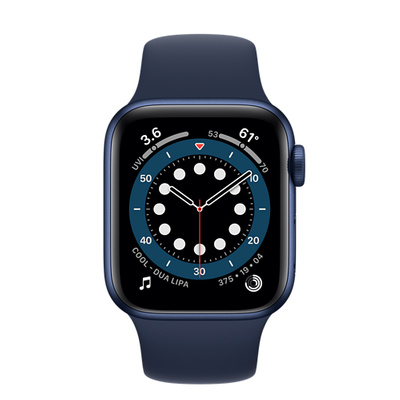 Apple Watch Series 6（GPS + Cellularモデル）- 40mmブルーアルミニウムケースとディープネイビースポーツバンド [整備済製品]
