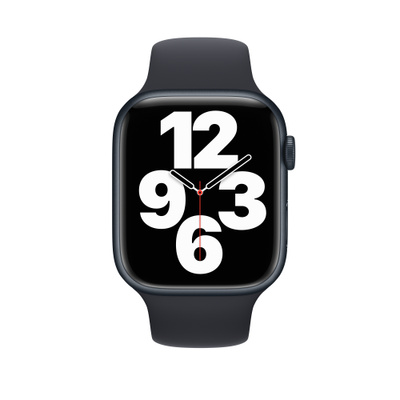 Apple Watch Series 7（GPSモデル）- 45mmミッドナイトアルミニウムケースとミッドナイトスポーツバンド [整備済製品]