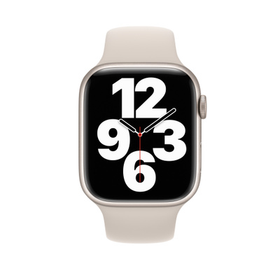 Apple Watch Series 7（GPSモデル）- 45mmスターライトアルミニウムケースとスターライトスポーツバンド [整備済製品]