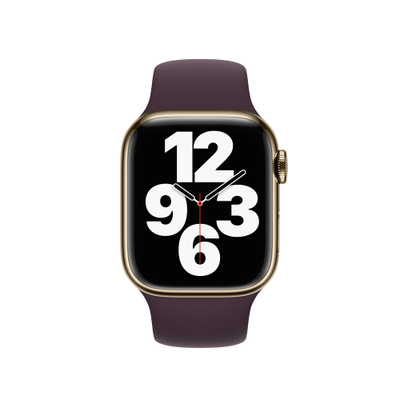 Apple Watch Series 7（GPS + Cellularモデル）- 41mmゴールドステンレススチールケースとダークチェリースポーツバンド [整備済製品]