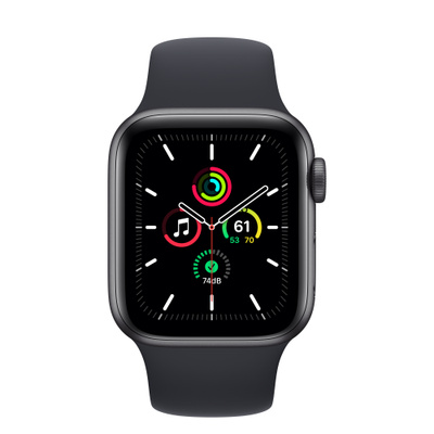 Apple Watch SE（GPSモデル）- 40mmスペースグレイアルミニウムケースとミッドナイトスポーツバンド [整備済製品]