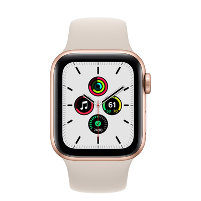 Apple Watch SE（GPSモデル）- 40mmゴールドアルミニウムケースとスターライトスポーツバンド [整備済製品]
