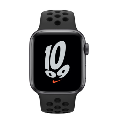 Apple Watch Nike SE（GPSモデル）- 40mmスペースグレイアルミニウムケースとアンスラサイト/ブラックNikeスポーツバンド [整備済製品]
