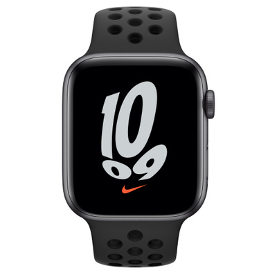 Apple Watch Nike SE（GPSモデル）- 44mmスペースグレイアルミニウムケースとアンスラサイト/ブラックNikeスポーツバンド [整備済製品]