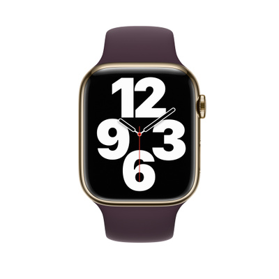 Apple Watch Series 7（GPS + Cellularモデル）- 45mmゴールドステンレススチールケースとダークチェリースポーツバンド [整備済製品]
