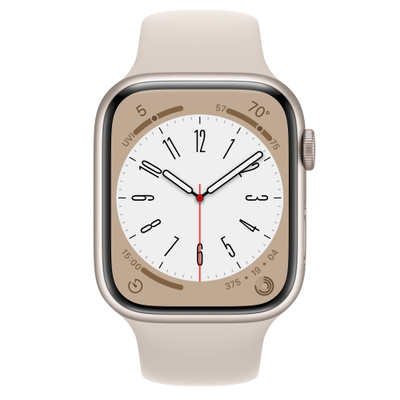 Apple Watch Series 8（GPS + Cellularモデル）- 45mmスターライトアルミニウムケースとスターライトスポーツバンド [整備済製品]
