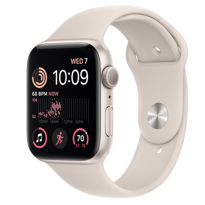 Apple Watch SE（第2世代、GPSモデル）- 44mmスターライトアルミニウムケースとスターライトスポーツバンド [整備済製品]