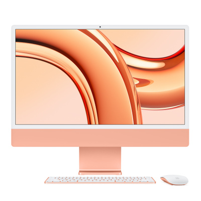 24インチiMac [整備済製品] 8コアCPUと10コアGPUを搭載したApple M3チップ - オレンジ