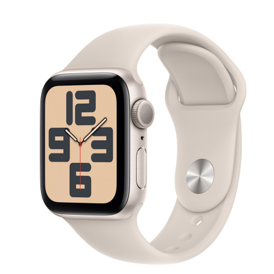 Apple Watch SE（GPSモデル）- 40mmスターライトアルミニウムケースとS/Mスターライトスポーツバンド [整備済製品]
