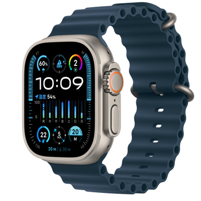 Apple Watch Ultra 2（GPS + Cellularモデル）- 49mmチタニウムケースとブルーオーシャンバンド [整備済製品]