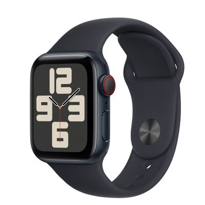 Apple Watch SE（GPS + Cellularモデル）- 40mmミッドナイトアルミニウムケースとS/Mミッドナイトスポーツバンド [整備済製品]