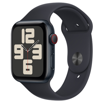 Apple Watch SE（GPS + Cellularモデル）- 44mmミッドナイトアルミニウムケースとS/Mミッドナイトスポーツバンド [整備済製品]