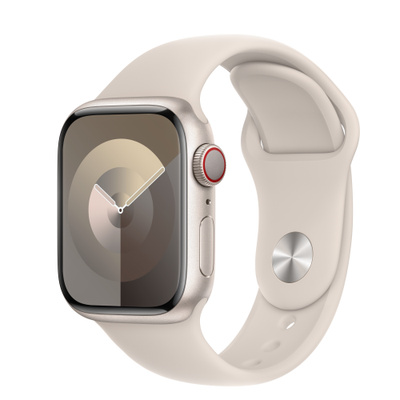 Apple Watch Series 9（GPS + Cellularモデル）- 41mmスターライトアルミニウムケースとM/Lスターライトスポーツバンド [整備済製品]