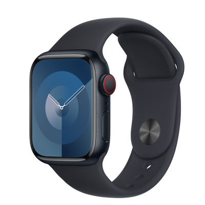 Apple Watch Series 9（GPS + Cellularモデル）- 41mmミッドナイトアルミニウムケースとS/Mミッドナイトスポーツバンド [整備済製品]