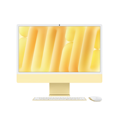 24インチiMac [整備済製品] 10コアCPUと10コアGPUを搭載したApple M4チップ、ギガビットEthernet、Nano-textureガラス - イエロー