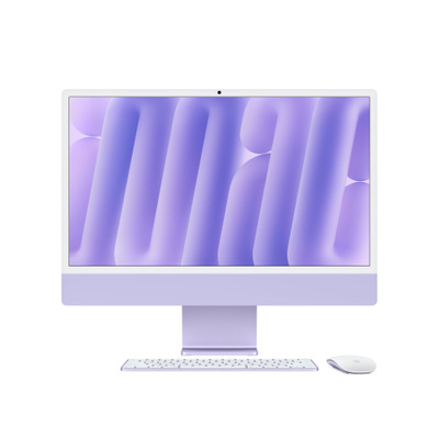 24インチiMac [整備済製品] 10コアCPUと10コアGPUを搭載したApple M4チップ、ギガビットEthernet、Nano-textureガラス - パープル