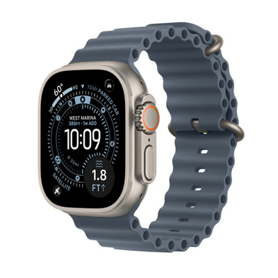 Apple Watch Ultra 3（GPS + Cellularモデル）- 49mmナチュラルチタニウムケースとアンカーブルーオーシャンバンド [整備済製品]