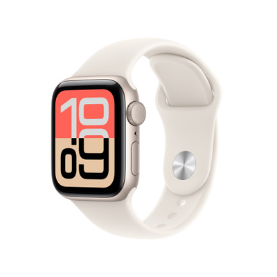 Apple Watch SE 3（GPSモデル）- 40mmスターライトアルミニウムケースとS/Mスターライトスポーツバンド [整備済製品]