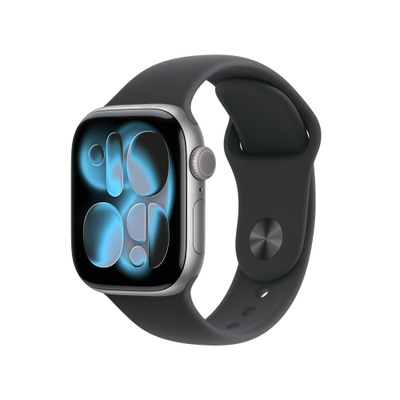 Apple Watch Series 11（GPS + Cellularモデル）- 42mmスペースグレイアルミニウムケースとS/Mブラックスポーツバンド [整備済製品]