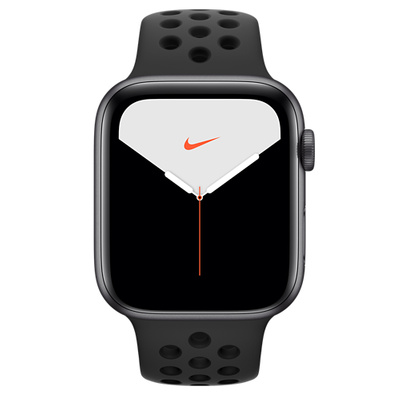 Apple Watch Nike Series 5（GPSモデル）- 44mmスペースグレイアルミニウムケースとアンスラサイト/ブラックNikeスポーツバンド [整備済製品]