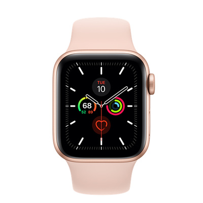 Apple Watch Series 5（GPS + Cellularモデル）- 40mmゴールドアルミニウムケースとピンクサンドスポーツバンド [整備済製品]