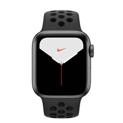 Apple Watch Nike Series 5（GPSモデル）- 40mmスペースグレイアルミニウムケースとアンスラサイト/ブラックNikeスポーツバンド [整備済製品]