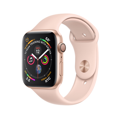 Apple Watch Series 4（GPSモデル）- 44mmゴールドアルミニウムケースとピンクサンドスポーツバンド [整備済製品]