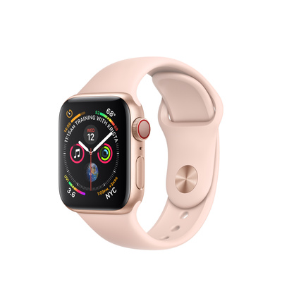 Apple Watch Series 4（GPS + Cellularモデル）- 40mmゴールドアルミニウムケースとピンクサンドスポーツバンド [整備済製品]
