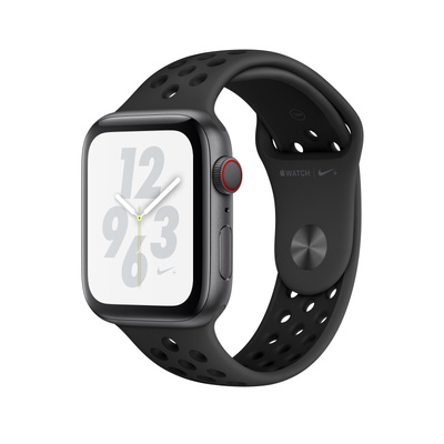 Apple Watch Nike+ Series 4（GPS + Cellularモデル）- 44mmスペースグレイアルミニウムケースとアンスラサイト/ブラックNikeスポーツバンド [整備済製品]